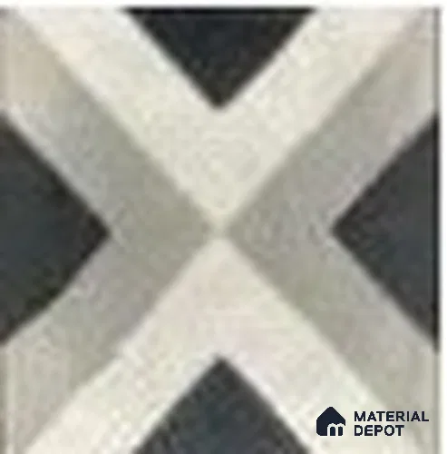 Athangudi Moroccan Floor Tile TL 10879 Pearl Finish 254 x 254 mm Center Concrete Tile - 18 mm