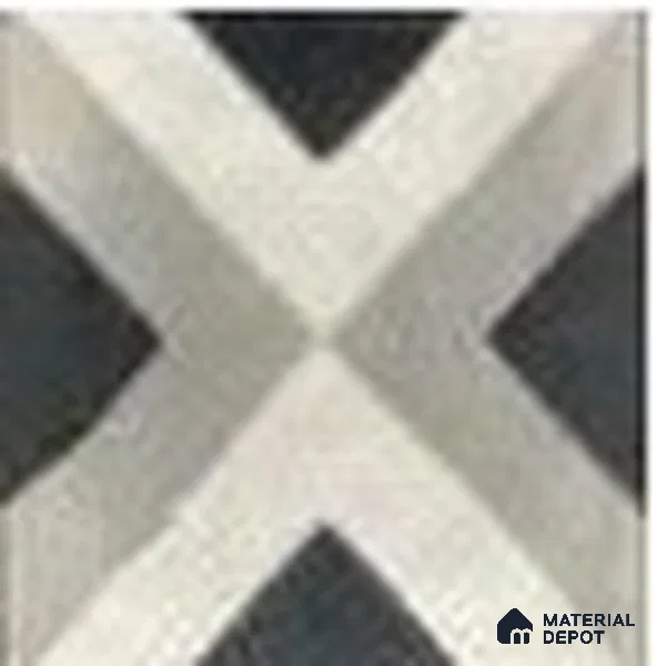 Athangudi Moroccan Floor Tile TL 10879 Pearl Finish 254 x 254 mm Center Concrete Tile - 18 mm