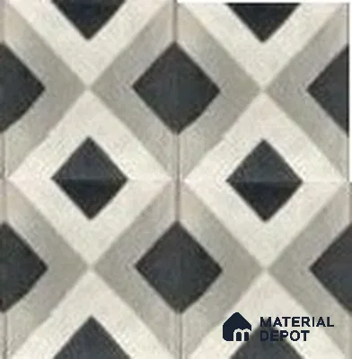 Athangudi Moroccan Floor Tile TL 10879 Pearl Finish 254 x 254 mm Center Concrete Tile - 18 mm