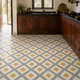 Athangudi Handmade Center Tile TL 10879 D Ochre Grey Diamond 10 x 10 inch Concrete Pearl Finish - 18 mm
