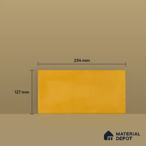 Athangudi Handmade Border Tile TL 10879 H Ochre Grey Diamond 10 x 5 inch Concrete Pearl Finish - 18 mm | Suitable for Decorative Floor Borders in Living Room, Bedroom, Dining Area & Foyer