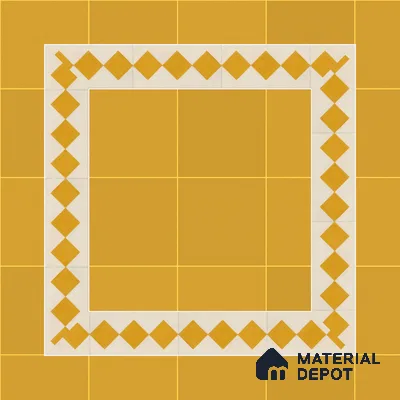 Athangudi Moroccan Floor Tile TL 10879 H Pearl Finish 127 x 254 mm Border Concrete Tile - 18 mm