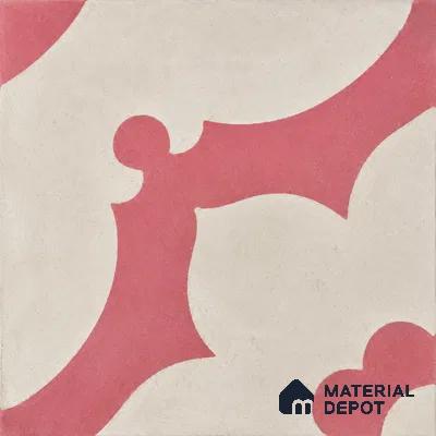 Athangudi Moroccan Floor Tile TL 10881 B Pearl Finish 254 x 254 mm Center Concrete Tile - 18 mm
