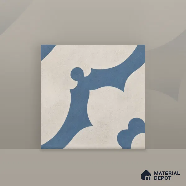Athangudi Moroccan Floor Tile TL 10881 C Pearl Finish 254 x 254 mm Center Concrete Tile - 18 mm