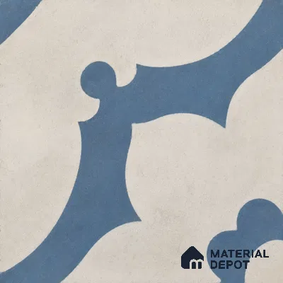 Athangudi Moroccan Floor Tile TL 10881 C Pearl Finish 254 x 254 mm Center Concrete Tile - 18 mm