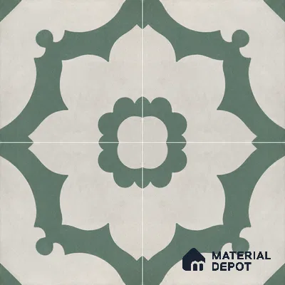 Athangudi Moroccan Floor Tile TL 10881 D Pearl Finish 254 x 254 mm Center Concrete Tile - 18 mm
