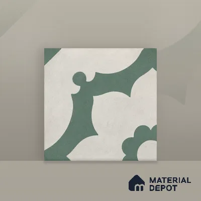 Athangudi Moroccan Floor Tile TL 10881 D Pearl Finish 254 x 254 mm Center Concrete Tile - 18 mm
