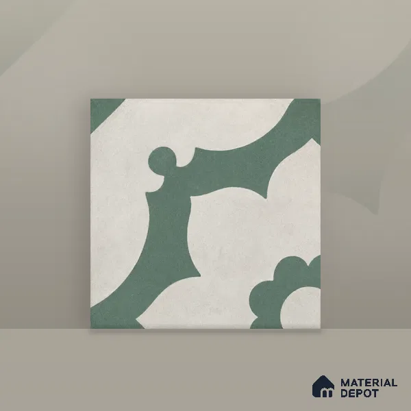 Athangudi Moroccan Floor Tile TL 10881 D Pearl Finish 254 x 254 mm Center Concrete Tile - 18 mm