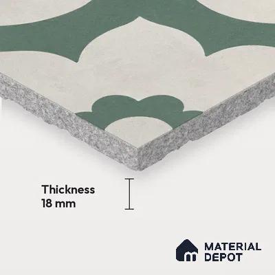 Athangudi Moroccan Floor Tile TL 10881 D Pearl Finish 254 x 254 mm Center Concrete Tile - 18 mm