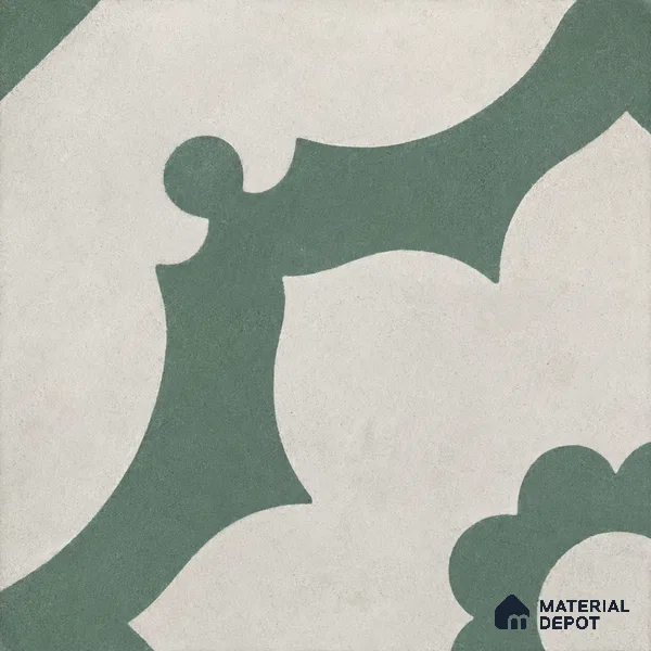 Athangudi Moroccan Floor Tile TL 10881 D Pearl Finish 254 x 254 mm Center Concrete Tile - 18 mm