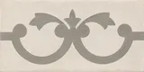Athangudi Handmade Border Tile TL 10881 E Ash Lotus Medallion 10 x 5 inch Concrete Pearl Finish - 18 mm