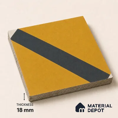 Athangudi Handmade Center Tile TL 10873 Saffron Diamond Lattice 10 x 10 inch Concrete Pearl Finish - 18 mm | Suitable for Indoor Flooring in Living Room, Bedroom, Dining Area & Foyer