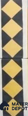 Athangudi Moroccan Floor Tile TL 10873 E Pearl Finish 127 x 254 mm Border Concrete Tile - 18 mm