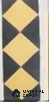 Athangudi Moroccan Floor Tile TL 10873 E Pearl Finish 127 x 254 mm Border Concrete Tile - 18 mm