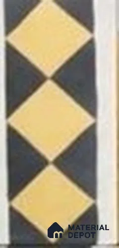 Athangudi Moroccan Floor Tile TL 10873 E Pearl Finish 127 x 254 mm Border Concrete Tile - 18 mm