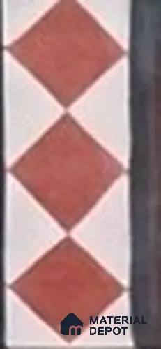 Athangudi Moroccan Floor Tile TL 10873 F Pearl Finish 127 x 254 mm Border Concrete Tile - 18 mm