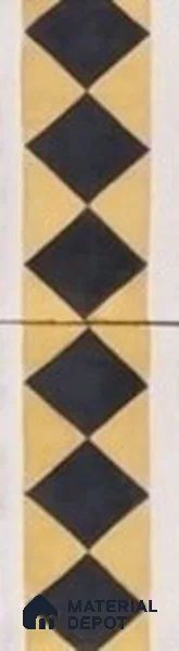 Athangudi Moroccan Floor Tile TL 10873 G Pearl Finish 127 x 254 mm Border Concrete Tile - 18 mm