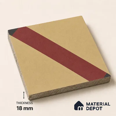Athangudi Handmade Center Tile TL 10873 D Burgundy Heritage Lattice 10 x 10 inch Concrete Pearl Finish - 18 mm | Suitable for Indoor Flooring in Living Room, Bedroom, Dining Area & Foyer