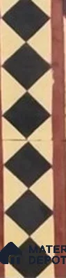 Athangudi Moroccan Floor Tile TL 10873 H Pearl Finish 127 x 254 mm Border Concrete Tile - 18 mm (Sample)