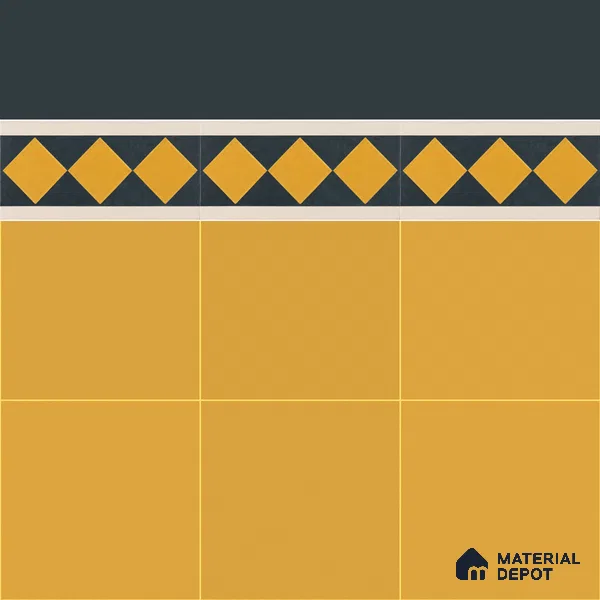 Athangudi Moroccan Floor Tile TL 10873 E Pearl Finish 127 x 254 mm Border Concrete Tile - 18 mm