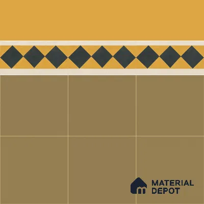 Athangudi Moroccan Floor Tile TL 10873 G Pearl Finish 127 x 254 mm Border Concrete Tile - 18 mm