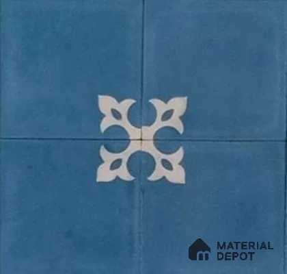 Athangudi Moroccan Floor Tile TL 10878 B Pearl Finish 254 x 254 mm Center Concrete Tile - 18 mm
