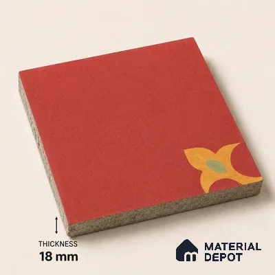 Athangudi Handmade Center Tile TL 10878 D Rust Gold Knot 10 x 10 inch Concrete Pearl Finish - 18 mm | Suitable for Indoor Flooring in Living Room, Bedroom, Dining Area & Foyer