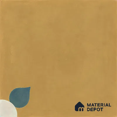 Athangudi Handmade Center Tile TL 10880 B Antique Ochre Bloom 10 x 10 inch Concrete Pearl Finish - 18 mm | Suitable for Indoor Flooring in Living Room, Bedroom, Dining Area & Foyer