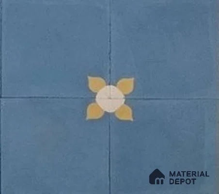 Athangudi Moroccan Floor Tile TL 10880 D Pearl Finish 254 x 254 mm Center Concrete Tile - 18 mm