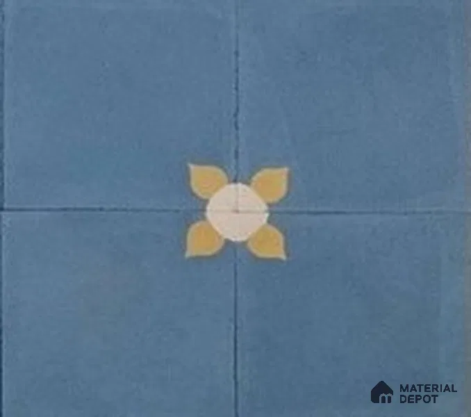 Athangudi Moroccan Floor Tile TL 10880 D Pearl Finish 254 x 254 mm Center Concrete Tile - 18 mm