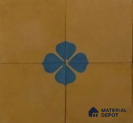 Athangudi Moroccan Floor Tile TL 10872 D Pearl Finish 254 x 254 mm Center Concrete Tile - 18 mm