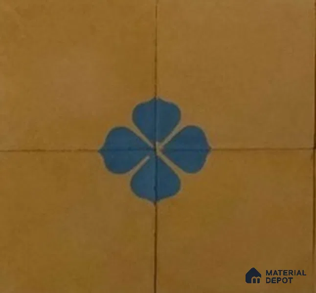 Athangudi Moroccan Floor Tile TL 10872 D Pearl Finish 254 x 254 mm Center Concrete Tile - 18 mm