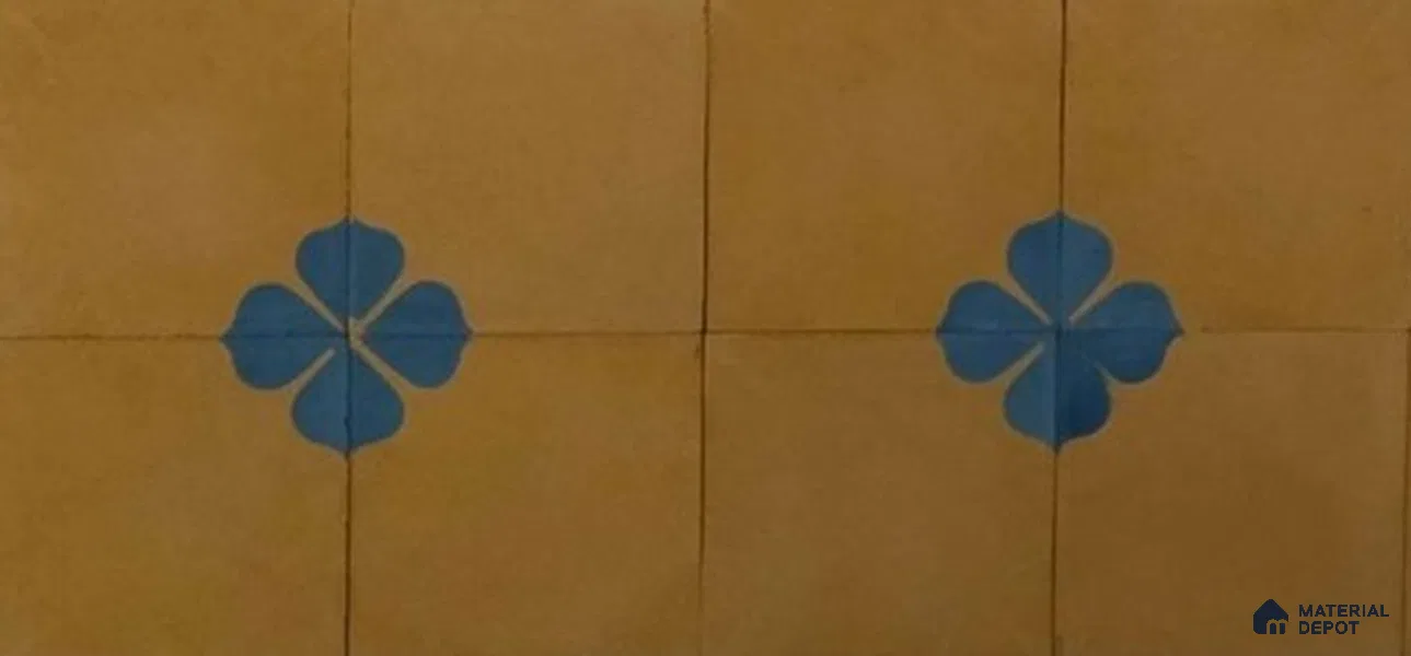 Athangudi Moroccan Floor Tile TL 10872 D Pearl Finish 254 x 254 mm Center Concrete Tile - 18 mm