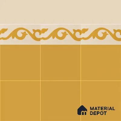 Athangudi Moroccan Floor Tile TL 10872 E Pearl Finish 127 x 254 mm Border Concrete Tile - 18 mm