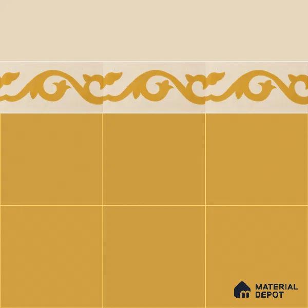 Athangudi Moroccan Floor Tile TL 10872 E Pearl Finish 127 x 254 mm Border Concrete Tile - 18 mm