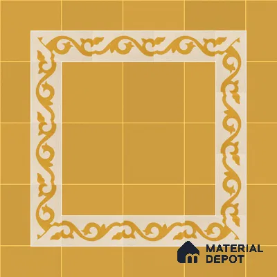 Athangudi Moroccan Floor Tile TL 10872 E Pearl Finish 127 x 254 mm Border Concrete Tile - 18 mm