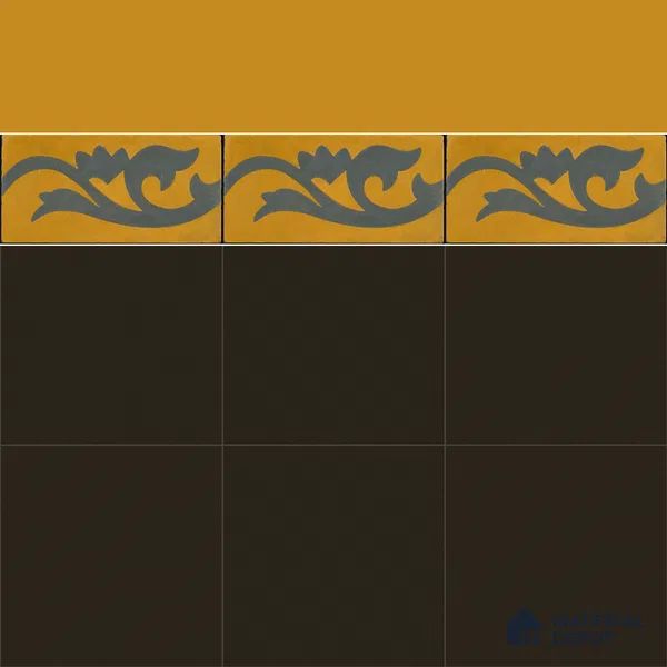Athangudi Moroccan Floor Tile TL 10872 H Pearl Finish 127 x 254 mm Border Concrete Tile - 18 mm