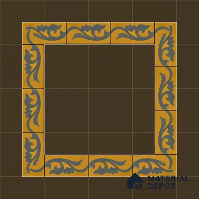Athangudi Moroccan Floor Tile TL 10872 H Pearl Finish 127 x 254 mm Border Concrete Tile - 18 mm