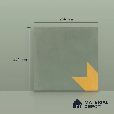 Athangudi Handmade Center Tile TL 10877 Olive Sunburst 10 x 10 inch Concrete Pearl Finish - 18 mm | Suitable for Indoor Flooring in Living Room, Bedroom, Dining Area & Foyer