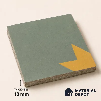 Athangudi Handmade Center Tile TL 10877 Olive Sunburst 10 x 10 inch Concrete Pearl Finish - 18 mm | Suitable for Indoor Flooring in Living Room, Bedroom, Dining Area & Foyer