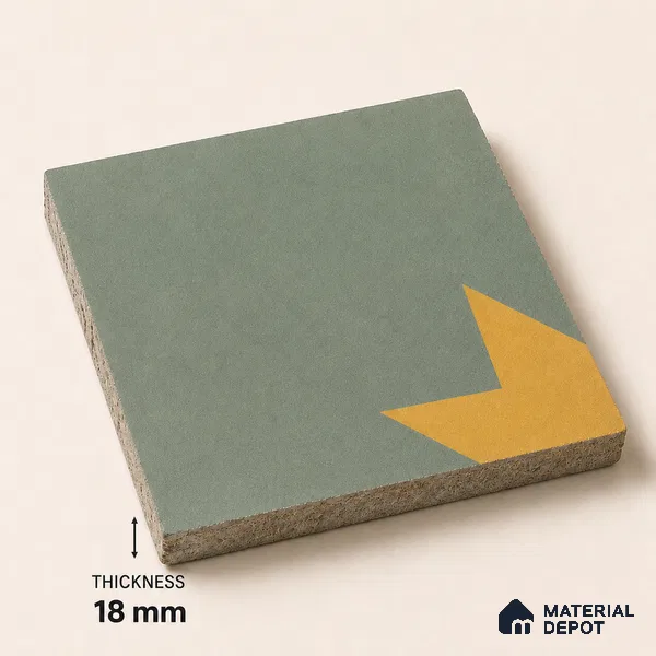 Athangudi Handmade Center Tile TL 10877 Olive Sunburst 10 x 10 inch Concrete Pearl Finish - 18 mm | Suitable for Indoor Flooring in Living Room, Bedroom, Dining Area & Foyer