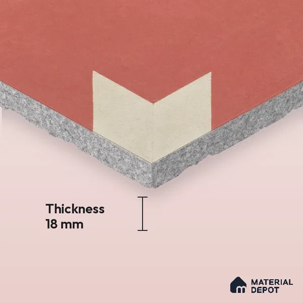 Athangudi Moroccan Floor Tile TL 10877 B Pearl Finish 254 x 254 mm Center Concrete Tile - 18 mm