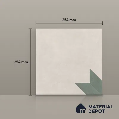 Athangudi Handmade Center Tile TL 10877 C Ivory Emerald Sun 10 x 10 inch Concrete Pearl Finish - 18 mm | Suitable for Indoor Flooring in Living Room, Bedroom, Dining Area & Foyer