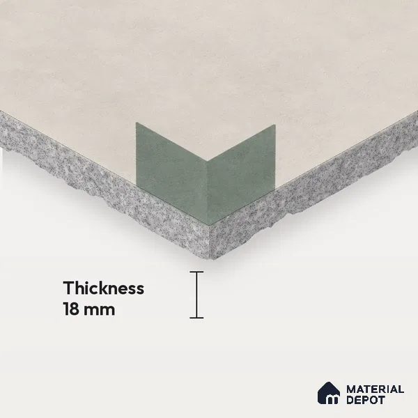 Athangudi Handmade Center Tile TL 10877 C Ivory Emerald Sun 10 x 10 inch Concrete Pearl Finish - 18 mm | Suitable for Indoor Flooring in Living Room, Bedroom, Dining Area & Foyer