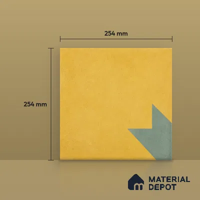 Athangudi Moroccan Floor Tile TL 10877 D Pearl Finish 254 x 254 mm Center Concrete Tile - 18 mm