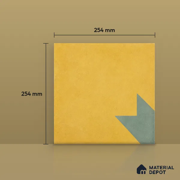Athangudi Moroccan Floor Tile TL 10877 D Pearl Finish 254 x 254 mm Center Concrete Tile - 18 mm