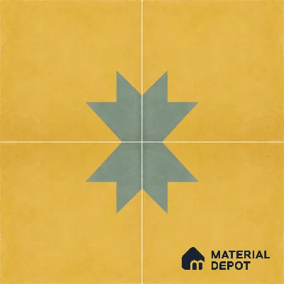 Athangudi Moroccan Floor Tile TL 10877 D Pearl Finish 254 x 254 mm Center Concrete Tile - 18 mm
