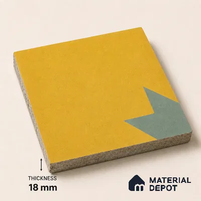 Athangudi Handmade Center Tile TL 10877 D Ochre Slate Sun 10 x 10 inch Concrete Pearl Finish - 18 mm | Suitable for Indoor Flooring in Living Room, Bedroom, Dining Area & Foyer