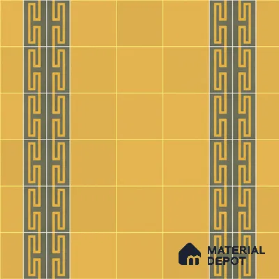 Athangudi Moroccan Floor Tile TL 10877 E Pearl Finish 127 x 254 mm Border Concrete Tile - 18 mm