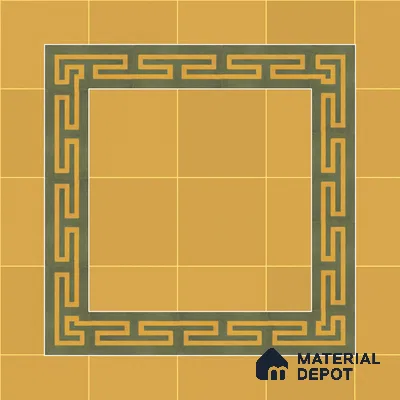 Athangudi Moroccan Floor Tile TL 10877 E Pearl Finish 127 x 254 mm Border Concrete Tile - 18 mm